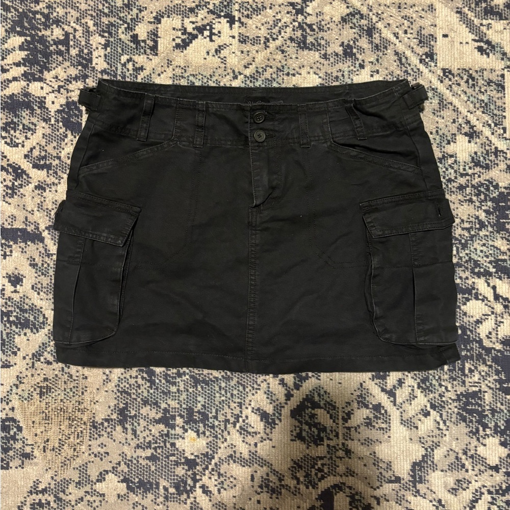Brandy black cargo mini skirt